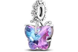 NARMO Pandora 925 Charm Bransoletka Srebrna Bransoletka Urok W Kształcie Serca Motyl Urok Kobiety Urok Oryginalna Srebrna Bransoletka Charm