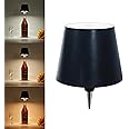 Xugenxes LED Wireless Bottle Light, 2024 New 3 Color Stepless Dimming Wine Bottle Lamp, Rechargeable Touch Wireless Wine Bottle Lamp for Living Room Home Decor (Black)