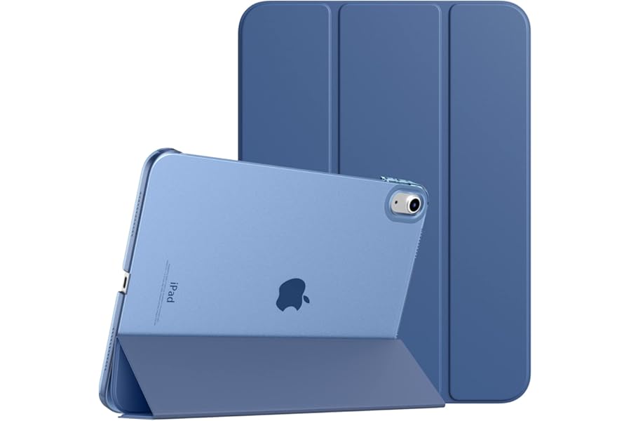 TiMOVO Case for iPad (A16) 11th Generation 11 Inch 2025/iPad 10th Generation 10.9 Inch 2022, Slim Stand Cover with Hard Translucent Back, Support Touch ID, Auto Wake/Sleep, Abyss Blue