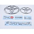 MVKS CAR Badge Emblem Monogram Logo Decal Wrap Sticker 3D Symbol Graphic kit Compatible with FORTUNER