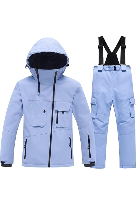 Tuta Da Sci Donna Impermeabile E Antivento - Giacca Con Cappuccio E Guanti Per Neve