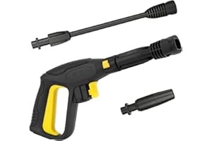 Xynovia Pistolet Lance avec Buse Réglable, Pistolet de Remplacement et Lance de Nettoyage pour Karcher Nettoyeur Haute Pression avec Système de Raccord Rapide, 2100 PSI, Buse à Jet Réglable