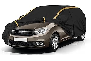 FCFEWLSDE Bache Voiture Exterieur pour Dacia Sandero 3 Stepway Housse de Voiture,Protection UV Anti-Neige et Coupe-Vent Tous Temps avec Bande réfléchissante