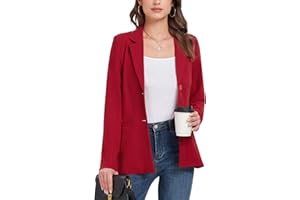 MINTLIMIT Women's Blazer Suit Long Sleeve Jackets Button Lapel Open Front Cardigans Work Office Blazer Jacket with Pockets