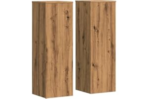 vidaXL Supports pour plantes 2 pcs chêne artisanal bois d'ingénierie