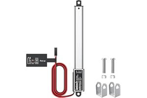 Justech 100mm Actuador Lineal 4'' 32N Mini Motor Lineal 12V para Apertura de Puertas Eléctricas de Automóviles RV Maquinaria Industrial Agrícola Barcos de Limpieza Carga Ventanas Médicas-Plata