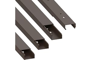 CABLECOACH Habengut | Chemin de câbles (avec trous de montage dans le sol) 15x30 mm, en PVC, longueur 4 m (4 x 1 m), marron