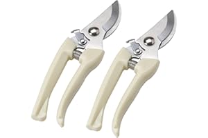 JUNE TECH 2 Pcs Garden Pruning Garden Secateurs Hand Pruners Pruning Shears for Branches, Flowers,Fruits Picking, Trimming Plants, Bonsai, Gardening Gifts for Women&Men