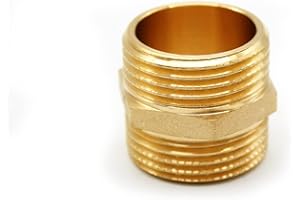 DOJA Barcelona | Machon Laton | Macho | 3/8" | Reductor Tuberia | Machon Roscado para Aire, Agua, Gas, Combustible, Aceite | Machon Reducido de Agua para Grifo para Asegurar Circulación en Tubo