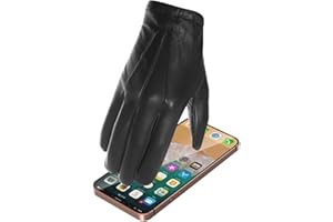 Harssidanzar Mens Thin Unlined leather police duty gloves GM031EU