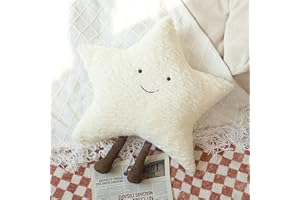 NATUREMAN Sun Plush Pillow |Home Decor Soft Cushion |15inch Creative Sun and Star Moon Shape Plush Toys|for Children's room decoration or Birthday Gifts for boys and Girls (Star)