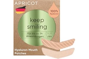 APRICOT BEAUTY & HEALTHCARE APRICOT Beauty Keep Smiling Lot de 24 pansements anti-rides pour lisser les rides nasogéniennes I Patchs faciaux pour lisser les rides des lèvres avec de l'acide hyaluronique I Pansements anti-rides