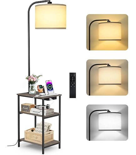 Lampada da terra moderna nera con paralume effetto lino - Interruttore a pedale, per soggiorno/camera da letto, lampadina non inclusa | Leroy Merlin