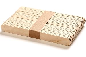 GLATTOL Lot de 50 bâtons de cire en bois pour épilation des sourcils et du corps