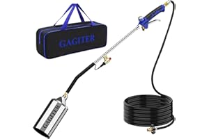 GAGITER Propane Torch Weed Burner Kit,High Heat Output with Storage Bag and 10FT Hose,Heavy Duty Blow Torch Flamethrower with Turbo Trigger for Flame Weeding,Roof Asphalt,Ice Snow,Road Marking