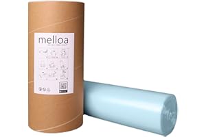 MELLOA FOR THE LITTLE ONES MELLOA Película de recambio para cubo de pañales Compatible con Tommee Tippee: Sangenic, TEC, Simplee, Twist & Clic recambio para casetes (Azul, 200m + Tubo de Papel)