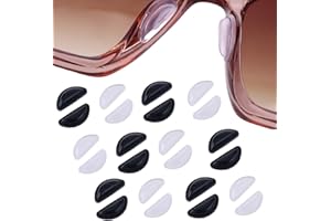 simarro 12 Pairs Eyeglass Nose Pads for Glasses, 3.5mm Thickness Adhesive Anti Slip Eyeglasses Nose Grips with Airbag, Silicone Nosepads for Eyeglasses Sunglasses Reading Glasses
