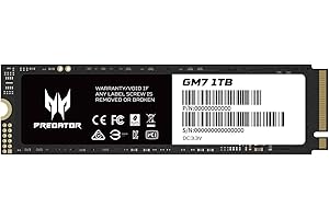 ‎ACER Acer Predator GM7 1TB M.2 NVMe SSD PCIe 4.0 - Lesegeschwindigkeit bis zu 7400 MB/s - TLC NAND Flash -Professionelle Gaming Interne Festplatte für PC, Laptop & PS5