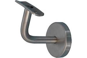 TIBU Uchwyt poręczy model D uchwyt ze stali nierdzewnej kątowy z płytą mocującą