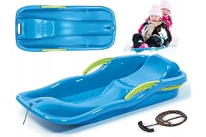 BIRNEPOWER Schlitten Bob Schlitten Kinderbob Rodel Kinderschlitten mit Bremsen inkl. Zugseil Rutscher Rodelschlitten 79cm Race S Kunststoffrodel