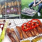 WolfWise Grillkorb Fischbräter, Grill Fischhalter Gemüsekorb Burger Grillwender, mit Abziehbarem Holzgriff – Bild 5