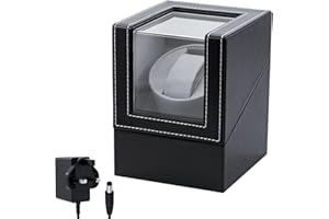 Mcbazel Automatic Watch Winder Box PU Quad Single Automatic Watch Display Storage Wristwatch