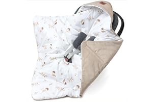 PEPI MADE IN POLAND Pepi - Coperta per neonato, 90 × 90 cm, in cotone, per ovetto, coperta invernale, per neonati, accessori per neonati