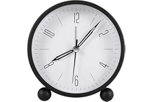 Tbkoly Silent, Without Ticking,Round Luminous Metal, Vintage Decoration