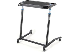 CXWXC Scrivania da allenamento per interni, supporto per computer regolabile in altezza con superficie antiscivolo, tavolo portatile per allenamento da bicicletta, tavolo fitness con ruote bloccabili