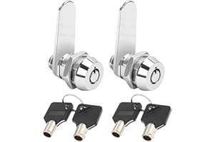 Litensh Serratura a camma tubolare filettata, serratura per cassetta postale, serrature per armadietti, serratura a cilindro per porta cassetti armadietti cassetta delle lettere con chiavi uguali 16mm