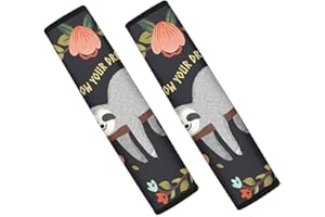 Jeiento Follow Your Dreams Faultier-Sicherheitsgurt-Bezug für Kinder, Auto-Sicherheitsgurt-Abdeckung, Reisekissen für Autofahrten, Gurtkissen