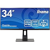 iiyama ProLite 34” IPS ultra-wide screen with a height adjustable stand,XUB3493WQSU-B1 Black