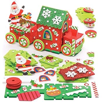 Kit Lavoretti Di Natale.Articoli Per Feste E Compleanni Decorazioni Lavoretti Decorativi Di Natale Per Bambini Baker Ross Kit Trenino Artic Express Pacco Da 2 Mobifixe Com