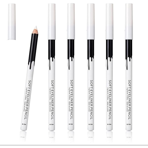 KAIQIKAIXI 12 Weiße Eyeliner Stifte – Für Lidschatten, Highlighter, Lippen