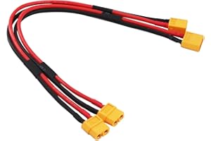 OliRC 2 pièces XT60 M à XT60 FM Adaptateur Extension Mâle Femelle Câble 14awg 30cm pour Batterie RC (C152-2)