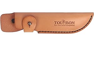 TOURBON Fodero per coltelli Fatto a Mano Vintage Coltello da Caccia Custodia per Armi da Caccia con Fondina - Pelle Spessa conciata al vegetale