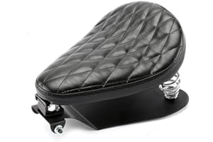 Triclicks Universal Schwarzer Motorrad Solo Sitz Mit Federn/Halterung/Base