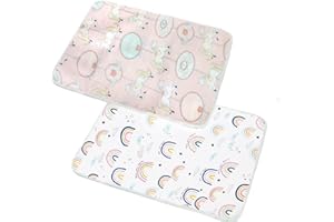 AISAWATE 2 Pcak Baby Changing Mat - Babys Travel Folding Changing Mats, Large Waterproof Washable Babies Diaper Changing Mattress, Newborn and Infant Portable Foldable Changing Pad Kids Neutral Fold Up Nappy