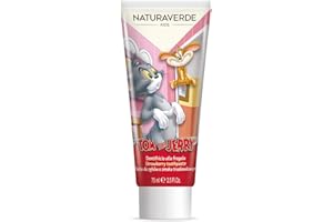 Naturaverde | Kids - Warner Bros Tom & Jerry - Dentifricio alla Fragola per Bambini con Formula Delicata, 75ml
