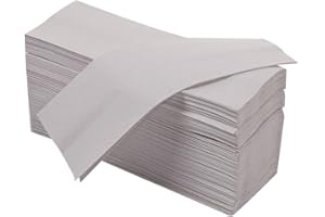 ‎DEFACTO Defacto Papierhandtücher Falthandtücher für Zickzack Papierhandtuchspender - besonders saugfähig, 1-lagig, GRAU 5000 Blatt NATUR