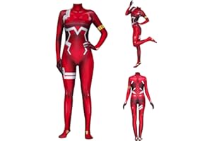 TONGYUNDACHENG Darling in The FRANXX - Disfraz de cosplay 02 Zero Two rojo traje de batalla para fiesta de Halloween