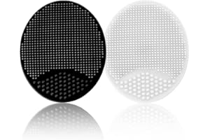 MR LION Baby Bath Brush, Baby Cradle Cap Brush, Silicone Massage Brush, Silicone Scrubbers Exfoliator Brush, The Skin Scrubber Baby Essential for Dry Skin, Cradle Cap and Eczema 2 Pack (Small-Black&White)