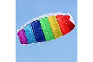 Saluaqui Levande Flerfärgad Dubbellinje Stunt Power Sport Kite - 1,4 M/2m/2,7 M, Perfekt för utomhusstrand- och Parkäventyr, Lätt och Vikbar Design