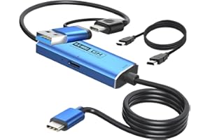 YCE Videoaufnahmekarte 4K HDMI + 100W PD auf USB-C/USB 3.0 1080P Capture Card mit 2M Draht Game Capture HDMI bis USB Adapter Laptop verbinden für Live Streaming,Gaming,Videokonferenz