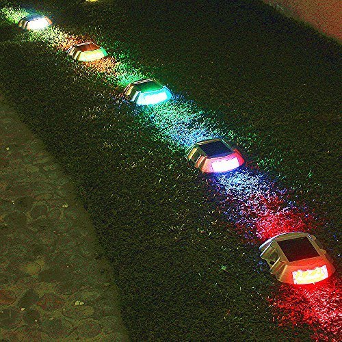 SOLMORE Solarleuchten Solar Aluminum IP65 Wasserdicht Panel 6LED Bodenstrahler Bodenleuchte Solarleuchte Solarlampe Gartenleuchte Außenleuchte Wandlampe Flurlampe Teichbeleuchtung Wasserdicht Weiß [Energieklasse A] - 8