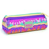 Coral High Pink Ice Cream Three Compartment Pencil Bag - Girl