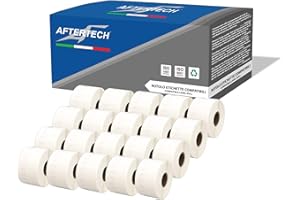 Aftertech 20 x 11356 41 x 89 mm Rollos de etiquetas adhesivas compatibles (300 etiquetas/rollo = 6000 totales) para Dymo LabelWriter Seiko SLP etiquetadoras impresoras S0722560 20 x 11356
