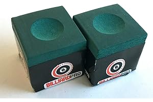 cueball16 2 Pieces of GREEN Tournament Snooker or Pool Cue Tip Chalks