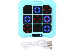 BTFO Electronic Tic Tac Toe Game, 6-in-1 Portable Travel Board Noughts and Crosses Games Handheld Electric Puzzle Game Console for Kids Adults Tic Tac Toe Games for Educational & Memory Growth (Blue)