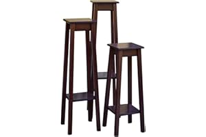 Marvin Colonna In Legno Noce Arredo Casa Ingresso Soggiorno Mobile Portavasi Portatelefono Supporto Ripiani Salvaspazio (77 cm)